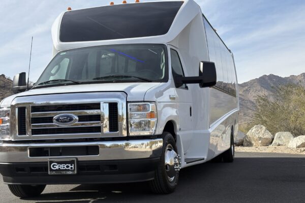 22-passenger executive mini bus exterior - Phoenix group transportation Scottsdale